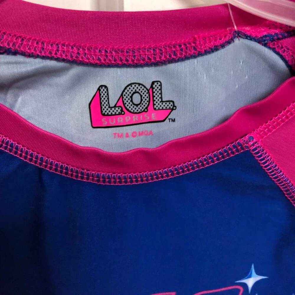 Lol Surprise Girls 2-Piece‎ Rash Guard & Bikini Set Swimwear Size 8 NWT